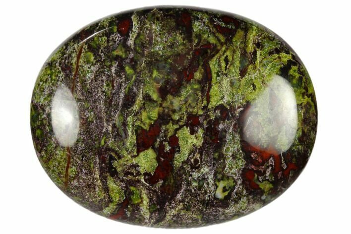 1.7" Polished Dragon's Blood Jasper Pocket Stone - Photo 1